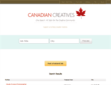 Tablet Screenshot of canadiancreatives.com